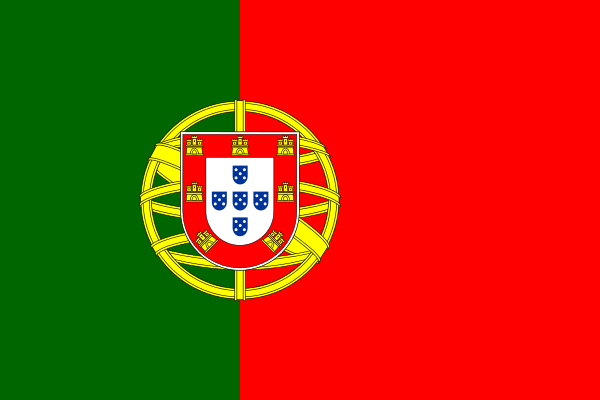 Bandeira das Quinas, portúgalski fáninn (mynd tekin héðan: https://en.wikipedia.org/wiki/Flag_of_Portugal)
